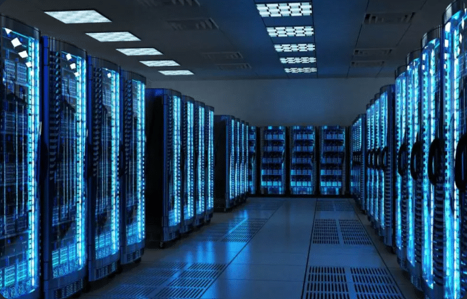 Futuristisch datacenter.