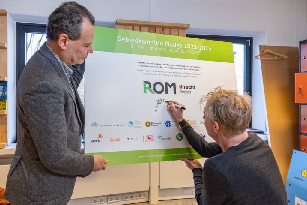 ROM Utrecht Region tekent ook Gebiedsambitie Pledge in Utrecht Oost